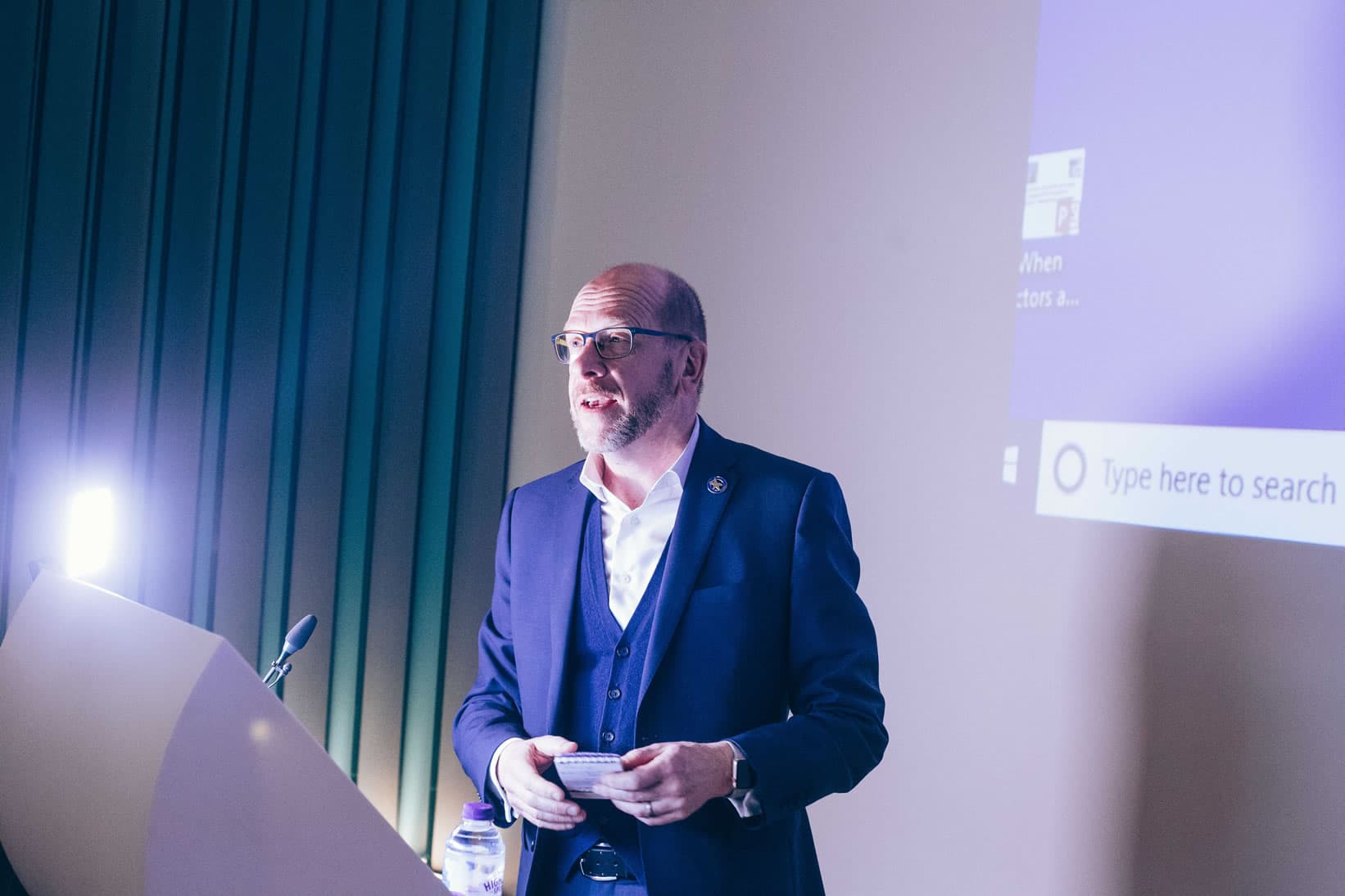A speaker addressing delegates at King's Paediatric Conference